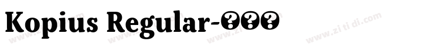 Kopius Regular字体转换